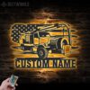 Custom-US-Vacuum-Truck-Driver-Metal-Wall-Art-LED-Light-3