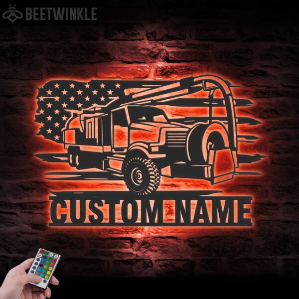 Custom-US-Vacuum-Truck-Driver-Metal-Wall-Art-LED-Light-5