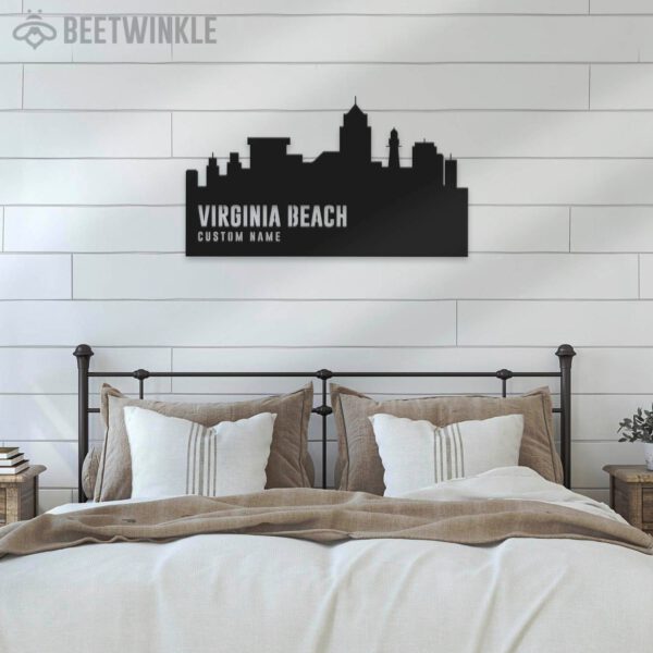 Custom-Virginia-Beach-Skyline-Metal-Wall-Art-LED-Light-3