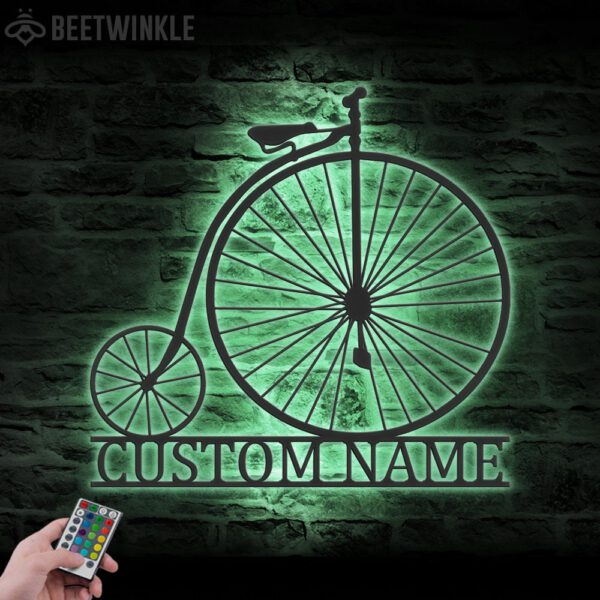 Custom-Vitage-Bicycle-Metal-Wall-Art-LED-Light-6