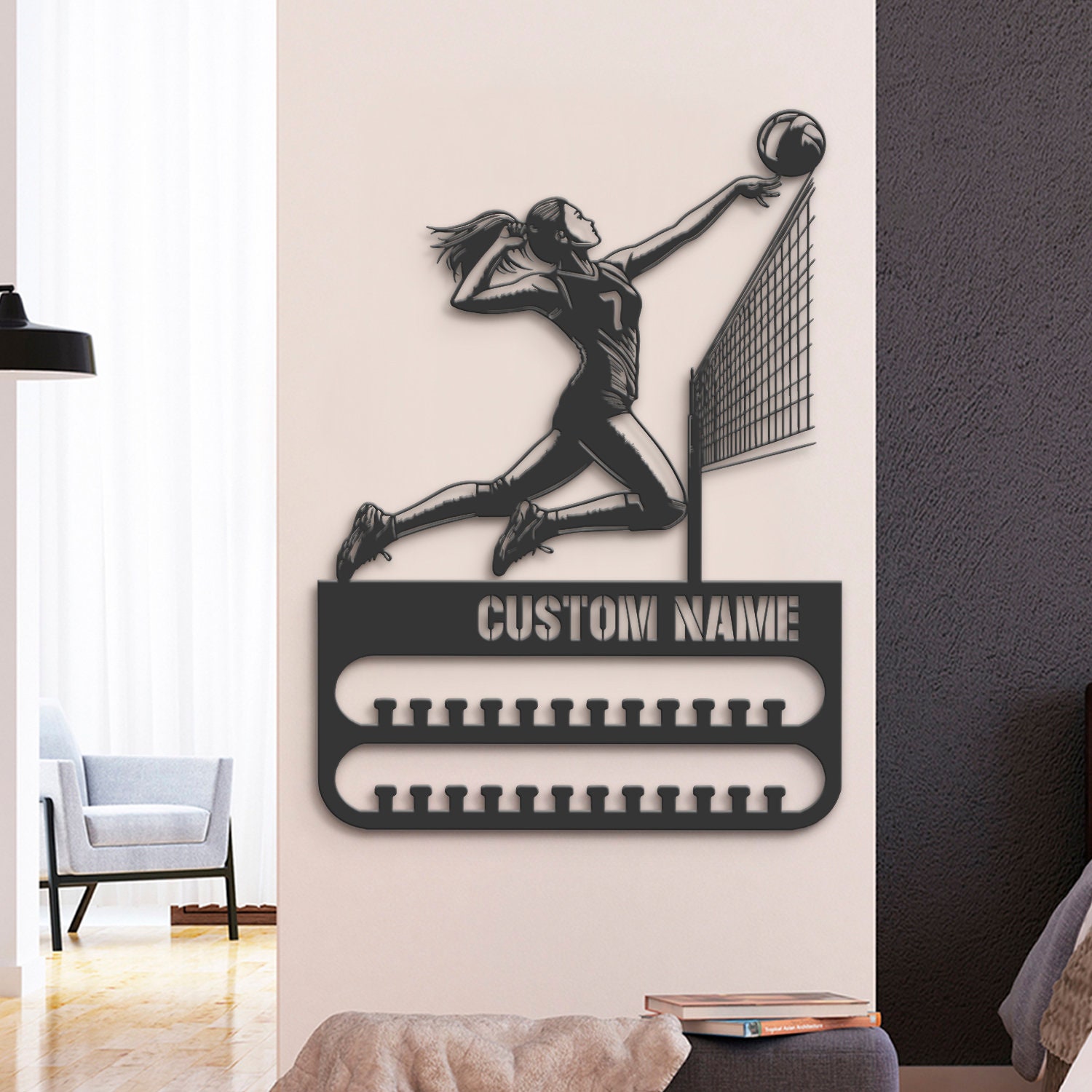 Custom-Volleyball-Player-Medal-Hanger-With-Led-Light_1