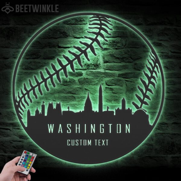 Custom-Washington-Skyline-Baseball-Metal-Wall-Art-LED-Light-2