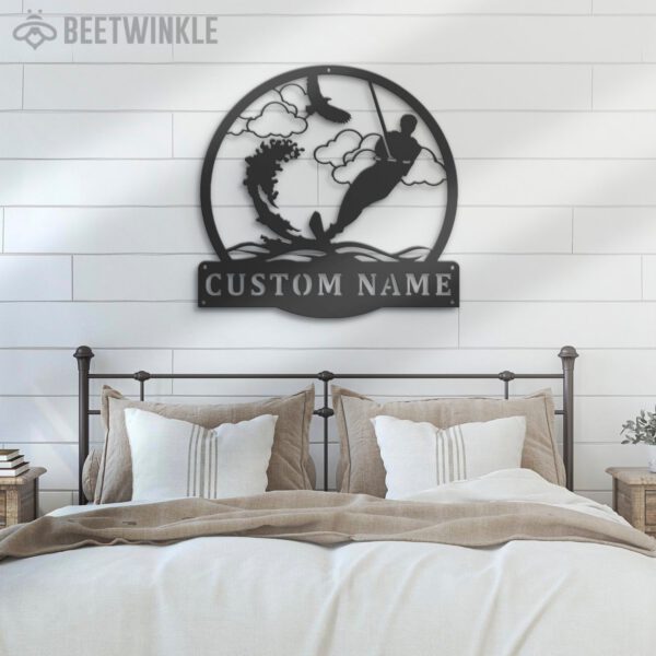 Custom-Water-Skiing-Metal-Wall-Art-LED-Light-5