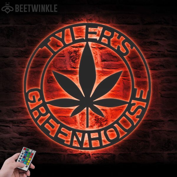 Custom-Weed-Metal-Wall-Art-LED-Light-1