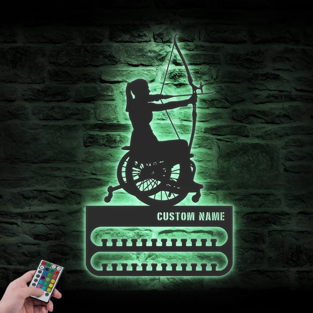 Custom-Wheelchair-Archery-Medal-Hanger-With-Led-Light_5