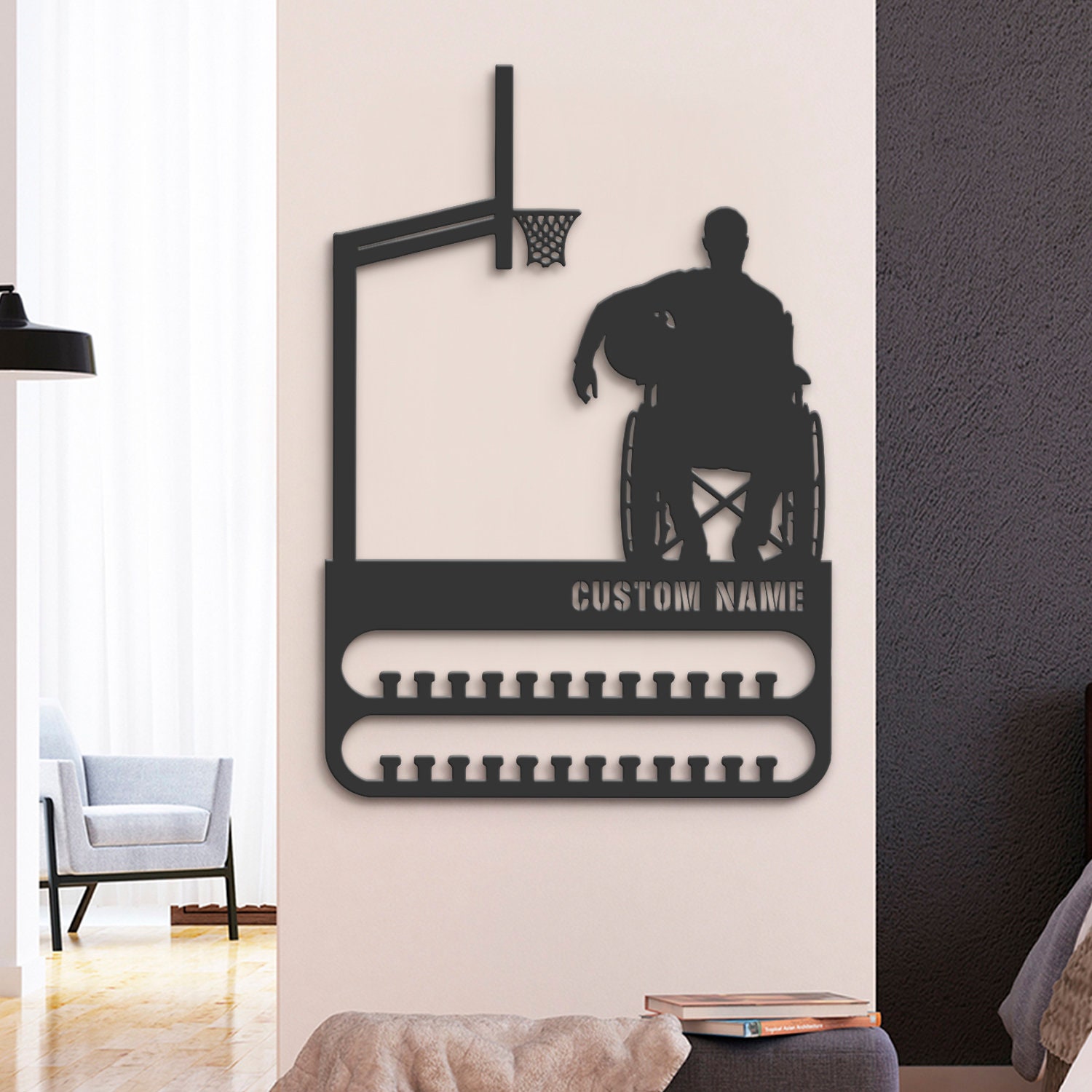 Custom-Wheelchair-Basketball-Medal-Hanger-With-Led-Light_8