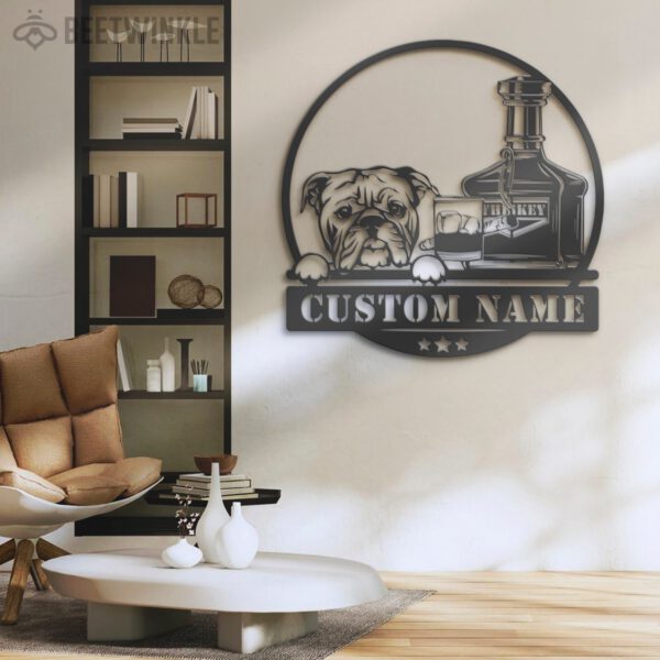 Custom-Whiskey-Cigar-And-Bulldog-Metal-Wall-Art-LED-Light_3