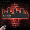 Custom-Wichita-Skyline-Metal-Wall-Art-LED-Light-2