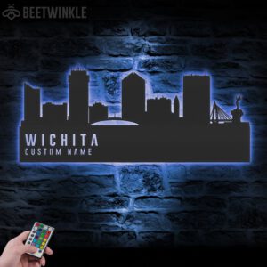 Custom-Wichita-Skyline-Metal-Wall-Art-LED-Light-3