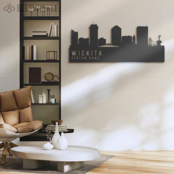 Custom-Wichita-Skyline-Metal-Wall-Art-LED-Light-8