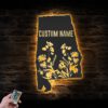 Custom-Wild-Flower-Alabama-State-Metal-Wall-Art-LED-Light-6