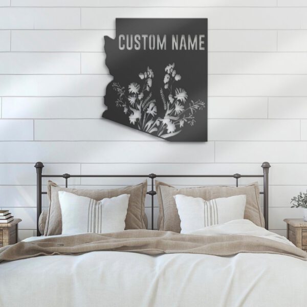 Custom-Wild-Flower-Arizona-State-Metal-Wall-Art-LED-Light-6