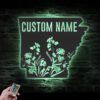 Custom-Wild-Flower-Arkansas-State-Metal-Wall-Art-LED-Light-4