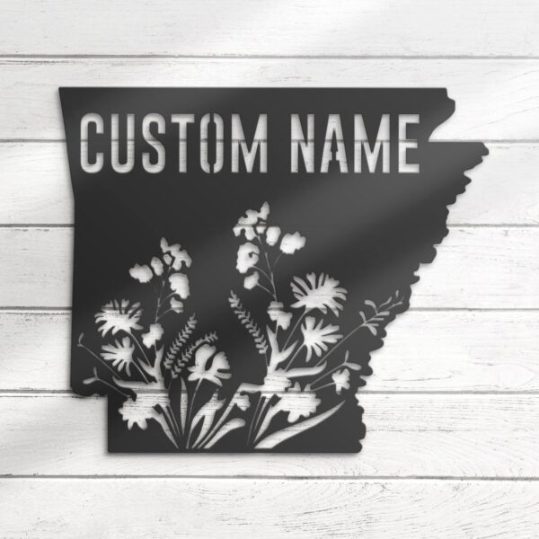 Custom-Wild-Flower-Arkansas-State-Metal-Wall-Art-LED-Light-5