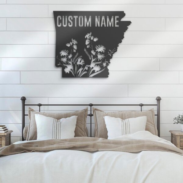 Custom-Wild-Flower-Arkansas-State-Metal-Wall-Art-LED-Light-8