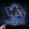 Custom-Wild-Flower-Bactrian-Camel-Metal-Wall-Art-LED-Light-6