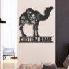 Custom-Wild-Flower-Dromedary-Camel-Metal-Wall-Art-LED-Light-3