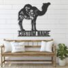 Custom-Wild-Flower-Dromedary-Camel-Metal-Wall-Art-LED-Light-7