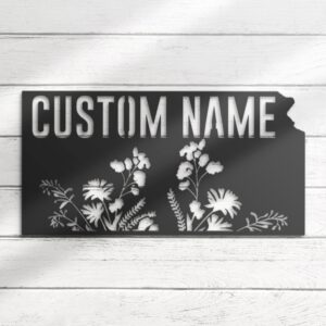 Custom-Wild-Flower-Kansas-State-Metal-Wall-Art-LED-Light-3