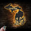 Custom-Wild-Flower-Michigan-State-Metal-Wall-Art-LED-Light-7