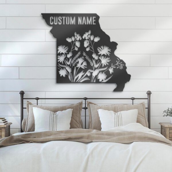 Custom-Wild-Flower-Missouri-State-Metal-Wall-Art-LED-Light-5