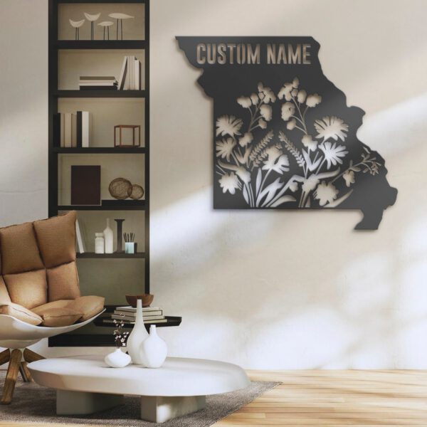 Custom-Wild-Flower-Missouri-State-Metal-Wall-Art-LED-Light-7