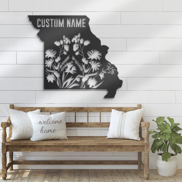 Custom-Wild-Flower-Missouri-State-Metal-Wall-Art-LED-Light-8