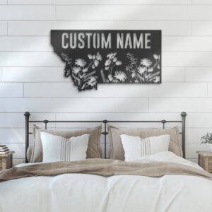 Custom-Wild-Flower-Montana-State-Metal-Wall-Art-LED-Light-3