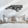 Custom-Wild-Flower-North-Carolina-State-Metal-Wall-Art-LED-Light-7