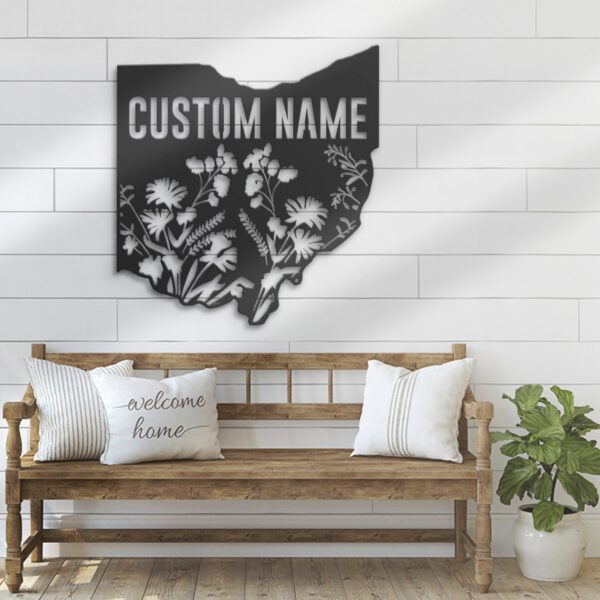 Custom-Wild-Flower-Ohio-State-Metal-Wall-Art-LED-Light-5