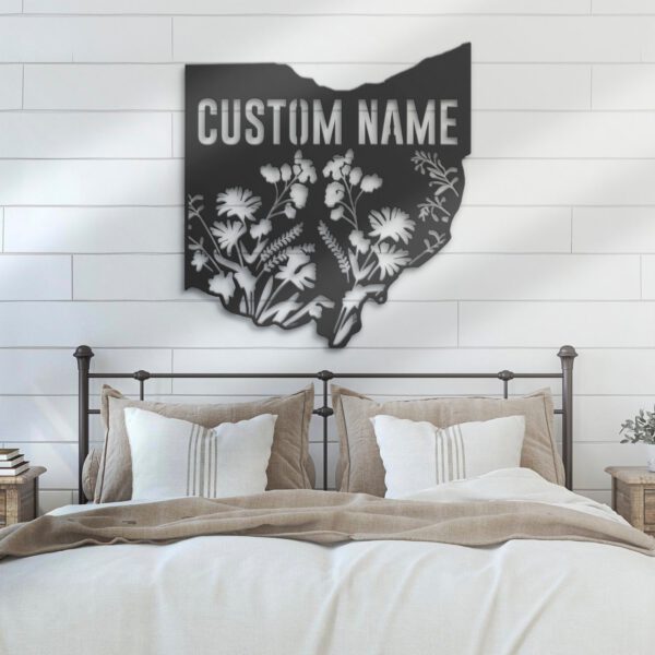 Custom-Wild-Flower-Ohio-State-Metal-Wall-Art-LED-Light-7