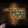 Custom-Wild-Flower-Oklahoma-State-Metal-Wall-Art-LED-Light