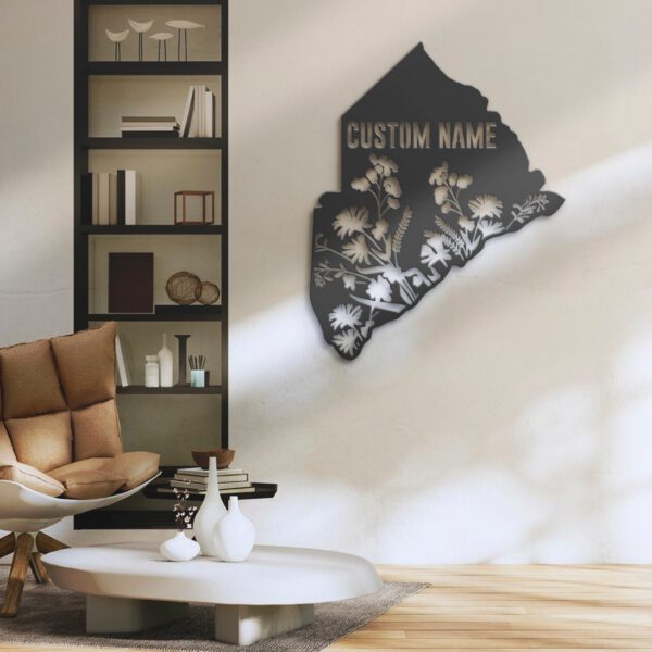 Custom-Wild-Flower-South-Carolina-State-Metal-Wall-Art-LED-Light-5