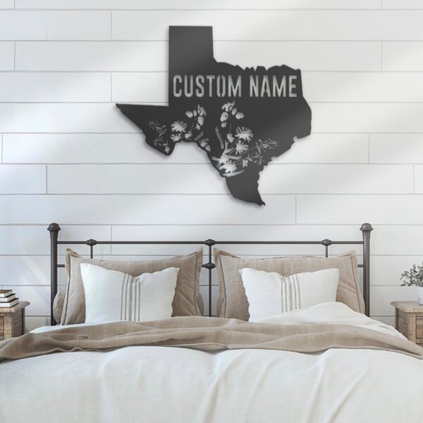 Custom-Wild-Flower-Texas-State-Metal-Wall-Art-LED-Light-3