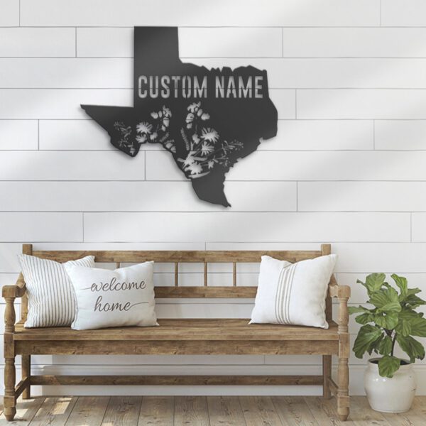 Custom-Wild-Flower-Texas-State-Metal-Wall-Art-LED-Light-8