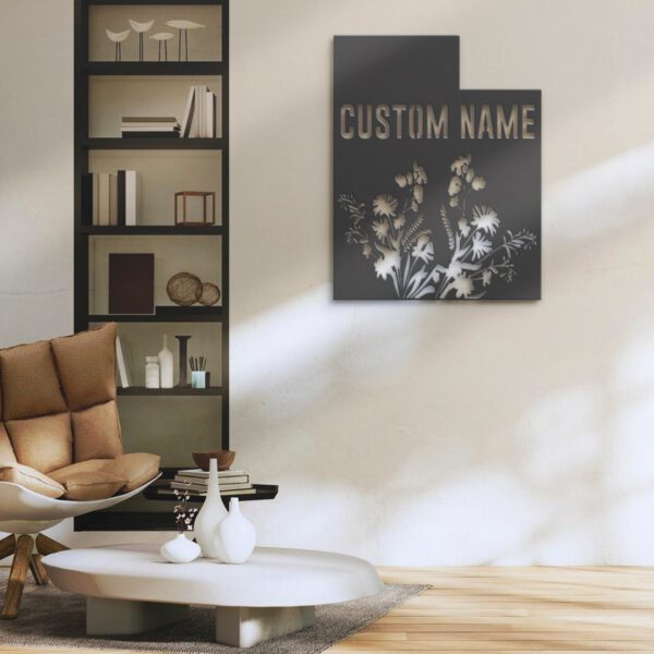 Custom-Wild-Flower-Utah-State-Metal-Wall-Art-LED-Light