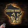 Custom-Wild-Flower-Wisconsin-State-Metal-Wall-Art-LED-Light-4