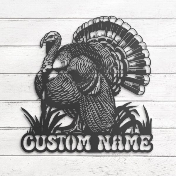 Custom-Wild-Turkey-Farmhouse-Metal-Wall-Art-LED-Light-1