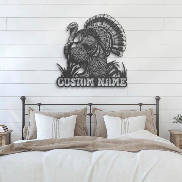 Custom-Wild-Turkey-Farmhouse-Metal-Wall-Art-LED-Light-2