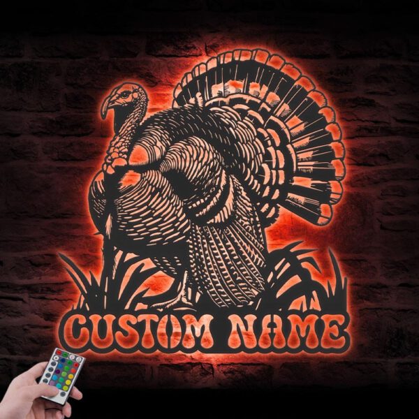 Custom-Wild-Turkey-Farmhouse-Metal-Wall-Art-LED-Light-6-1