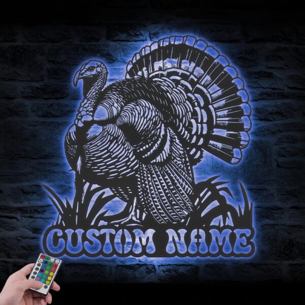 Custom-Wild-Turkey-Farmhouse-Metal-Wall-Art-LED-Light-7-1