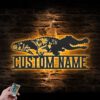 Custom-WildFlower-Alligator-Metal-Wall-Art-LED-Light-1