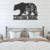 Custom-WildFlower-Bear-Metal-Wall-Art-LED-Light-7