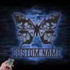 Custom-WildFlower-Butterfly-Metal-Wall-Art-LED-Light-2