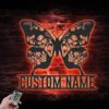 Custom-WildFlower-Butterfly-Metal-Wall-Art-LED-Light-3