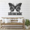 Custom-WildFlower-Butterfly-Metal-Wall-Art-LED-Light-4