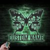 Custom-WildFlower-Butterfly-Metal-Wall-Art-LED-Light-5