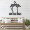 Custom-WildFlower-Couple-Flamingo-Metal-Wall-Art-LED-Light-8