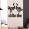 Custom-WildFlower-Couple-Ostrich-Metal-Wall-Art-LED-Light-5