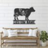 Custom-WildFlower-Cow-Metal-Wall-Art-LED-Light-5